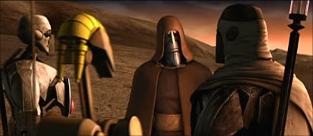 A still from upcoming animated series Star Wars: The Clone Wars