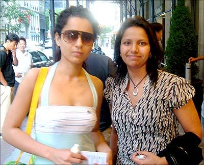 Kangna Ranaut poses next to reader Sumer