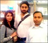 Aishwarya Rai and Abhishek Bachchan in Boston