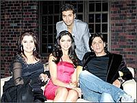 Farah Khan, Deepika Padukone, SRK and Karan Johar in Koffee With Karan