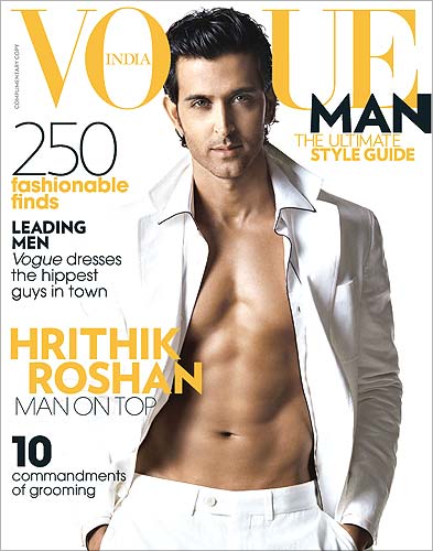 Hrithik Vogue's first coverboy