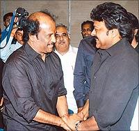 With Tamil superstar, Rajnikanth