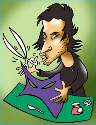 A caricature of Hrithik Roshan from Krrish,