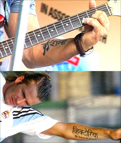 A look at Saif Ali Khan and David Beckham's Hindi tattoos expressing their 