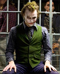 Heath Ledger as The Joker in Dark Knight