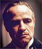 Marlon Brando in a still from the Godfather