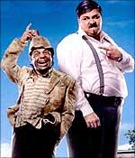 Rajpal Yadav and Satish Shah