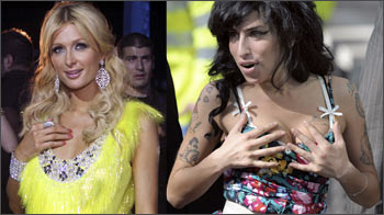 Paris Hilton and Amy Winehouse