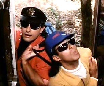 A scene from Andaz Apna Apna