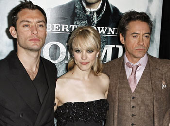 Jude Law, Rachel McAdams, and Robert Downey Jr