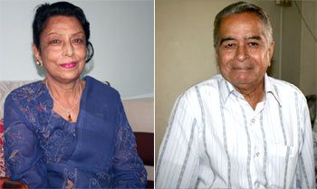 Uma Kapoor, left, and Kishore Kulkarni