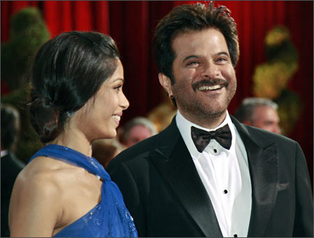 Freida Pinto and Anil Kapoor