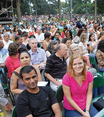 Fans at a Kailash Kher concert