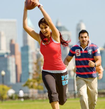 Katrina Kaif and John Abrham in a scene from New York