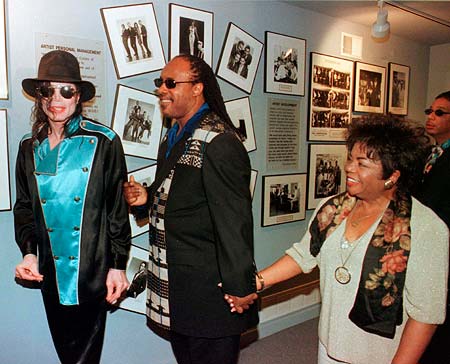 Michael Jackson, Stevie Wonder and Esther Gordy Edward