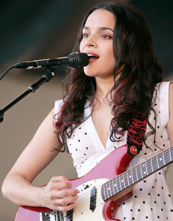 Norah Jones performs at the New Orleans Jazz and Heritage Festival in New Orleans in 2007