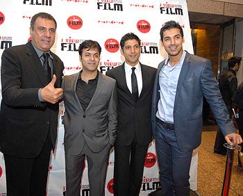 Boman Irani, director Tarun Mansukhani, Farhan Akhtar and John Abraham