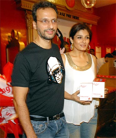 Anil Thadani and Raveena Tandon