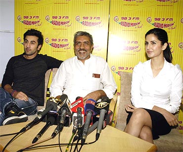 Ranbir Kapoor, Prakash Jha and Katrina Kaif