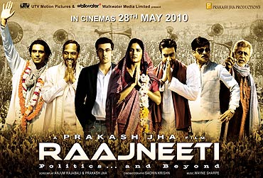 A poster of Raajneeti