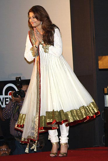 Aishwarya Rai Bachchan, who plays Rajnikanth's love interest in the film