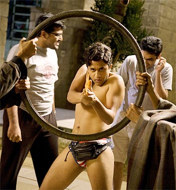 Omi Vaidya in a scene from 3 Idiots