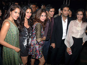 Sameera Reddy, Sophie Choudhury, Urmila Matondkar, Manish Malhotra, Karan Johar and Sonam Kapoor