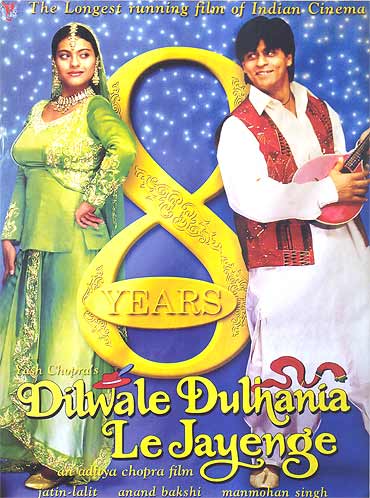 A poster of Dilwale Dulhania Le Jayenge