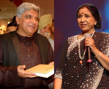 Javed Akhtar and Asha Bhosle