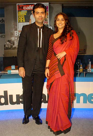 A date with Vidya Balan, Karan Johar - Rediff.com Movies