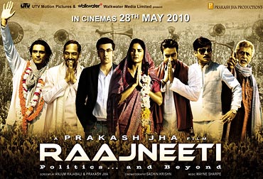 A poster of Raajneeti