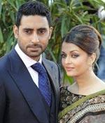 Abhishek Bachchan and Aishwarya Rai at the London premiere of Raavan