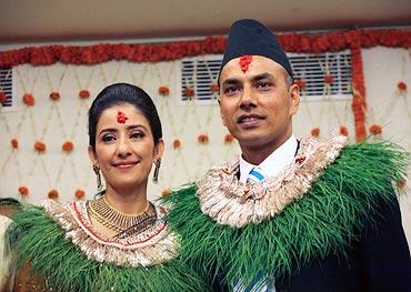 manisha koirala dahal samrat married wedding movies marriage husband mrs 2010 rediff reena bollywood dalal hrithik nepali businessman kathmandu after