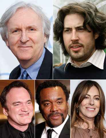 Clockwise from top left: James Cameron, Jason Reitman, Kathryn Bigelow, Lee Daniels, Quentin Tarantino
