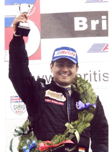 Ajith wins third place at the British F3 at Donnigton Park