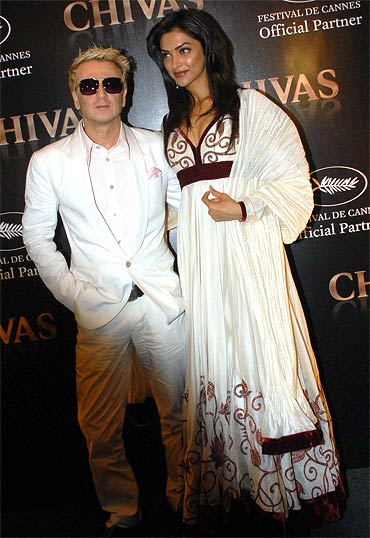 Rohit Bal and Deepika Padukone