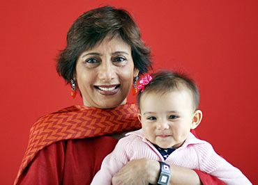 Anita Patil Deshmukh with grand-daughter Zoe-Smita
