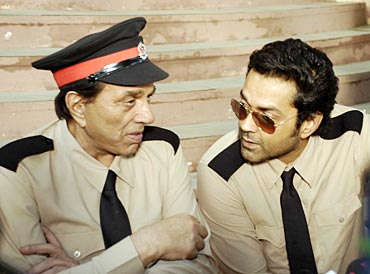 Dharmendra and Bobby Deol