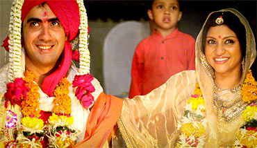 Konkona Sen Sharma and Ranvir Shorey wedding picture