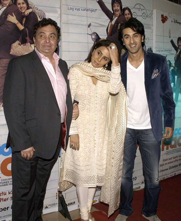 Rishi Kapoor, Neetu Singh and Ranbir Kapoor