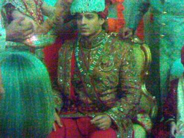 Groom Vivek Oberoi during the Sehra Bandhi ceremony