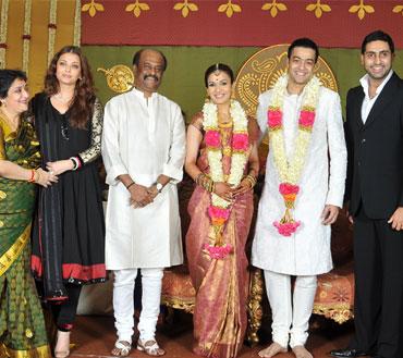 The Bachchans pose for a picture with the family