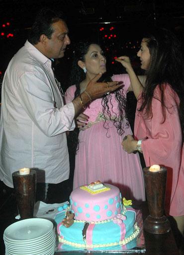 Sanjay Dutt, Manyata and Amisha Patel