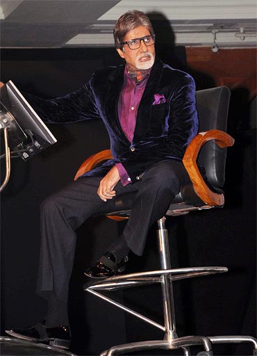 Amitabh Bachchan on the sets of KBC