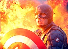 A scene from Captain America