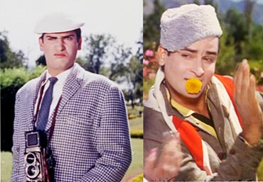 A collage of Shammi Kapoor from Junglee