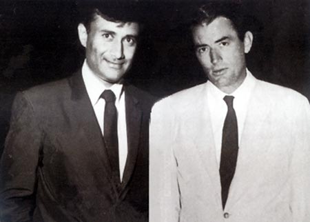 Dev Anand with Gregory Peck, who influenced his style