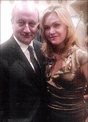 Anupam Kher and Julia Stiles