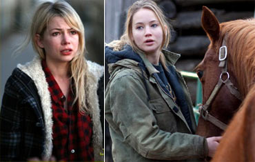 Michelle Williams in Blue Valentine and Jennifer Lawrence  in True Grit