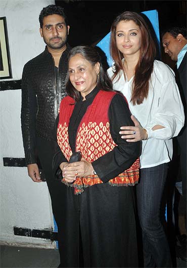 Abhishek, Jaya and Aishwarya Rai Bachchan